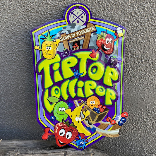 Around the Horn Brewing Co "Tip Top Lollipop" Mini Tacker Collectible Beer Sign Tin Tacker