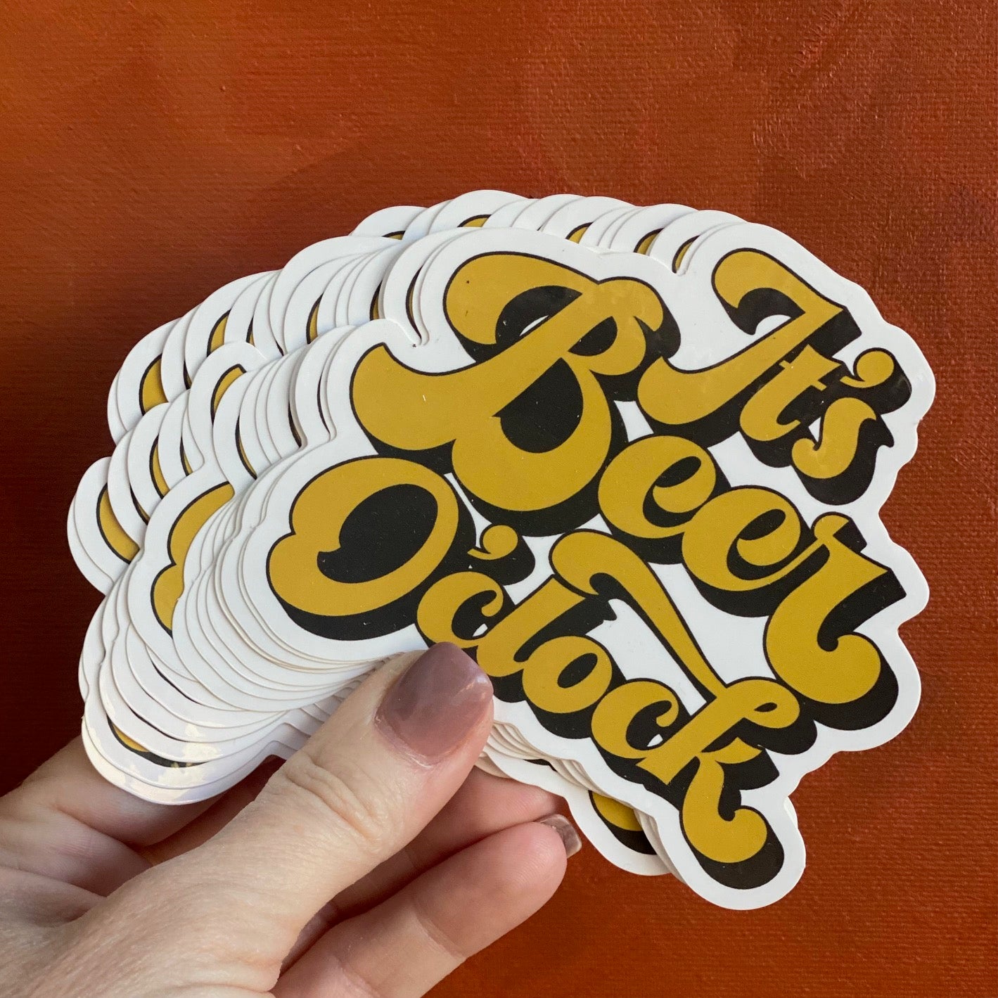 It's Beer O'Clock Label Sticker