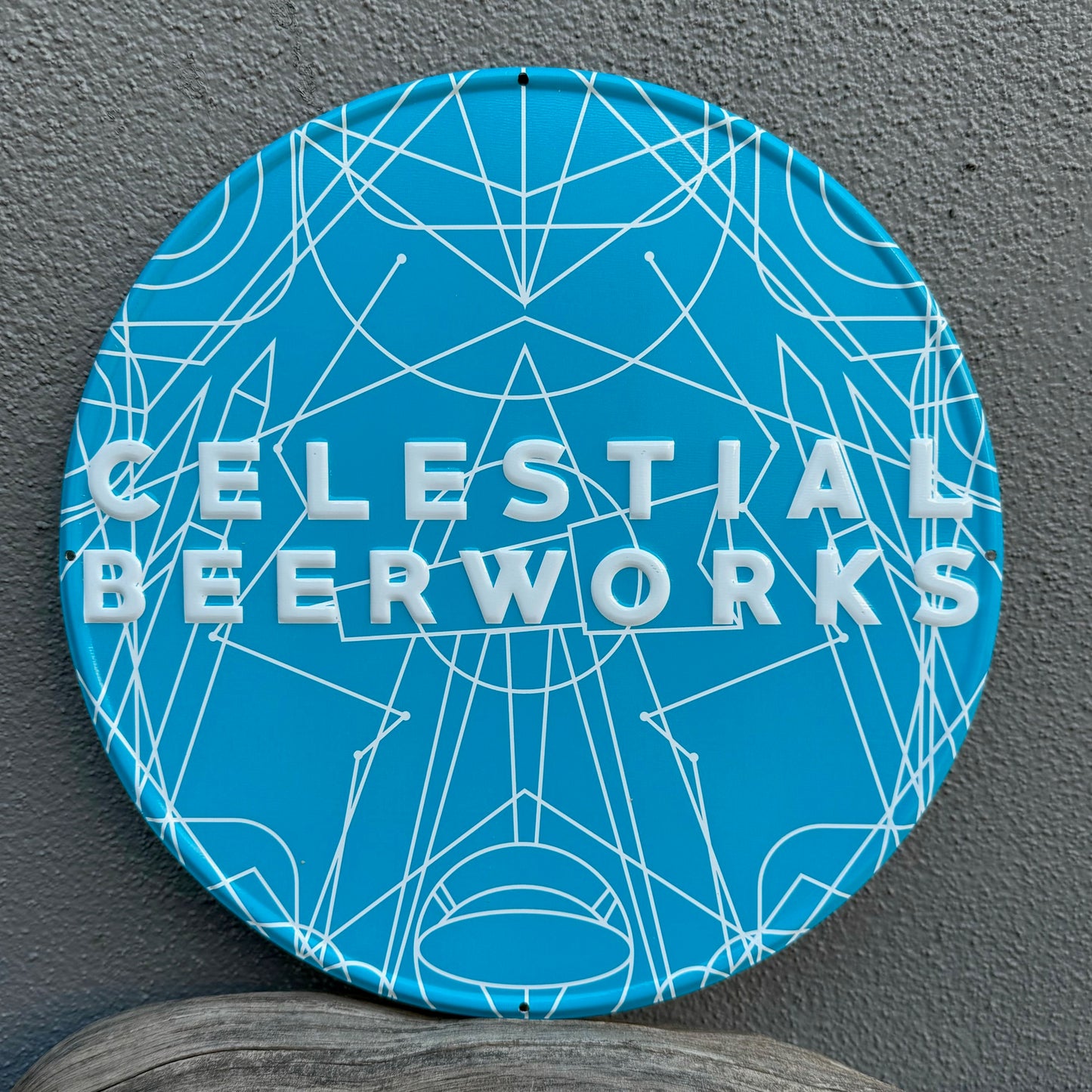 Celestial Beerworks Tin Tacker Metal Beer Sign