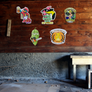 Set of 5 Favorite Characters Craft Beer Signs Tin Tackers