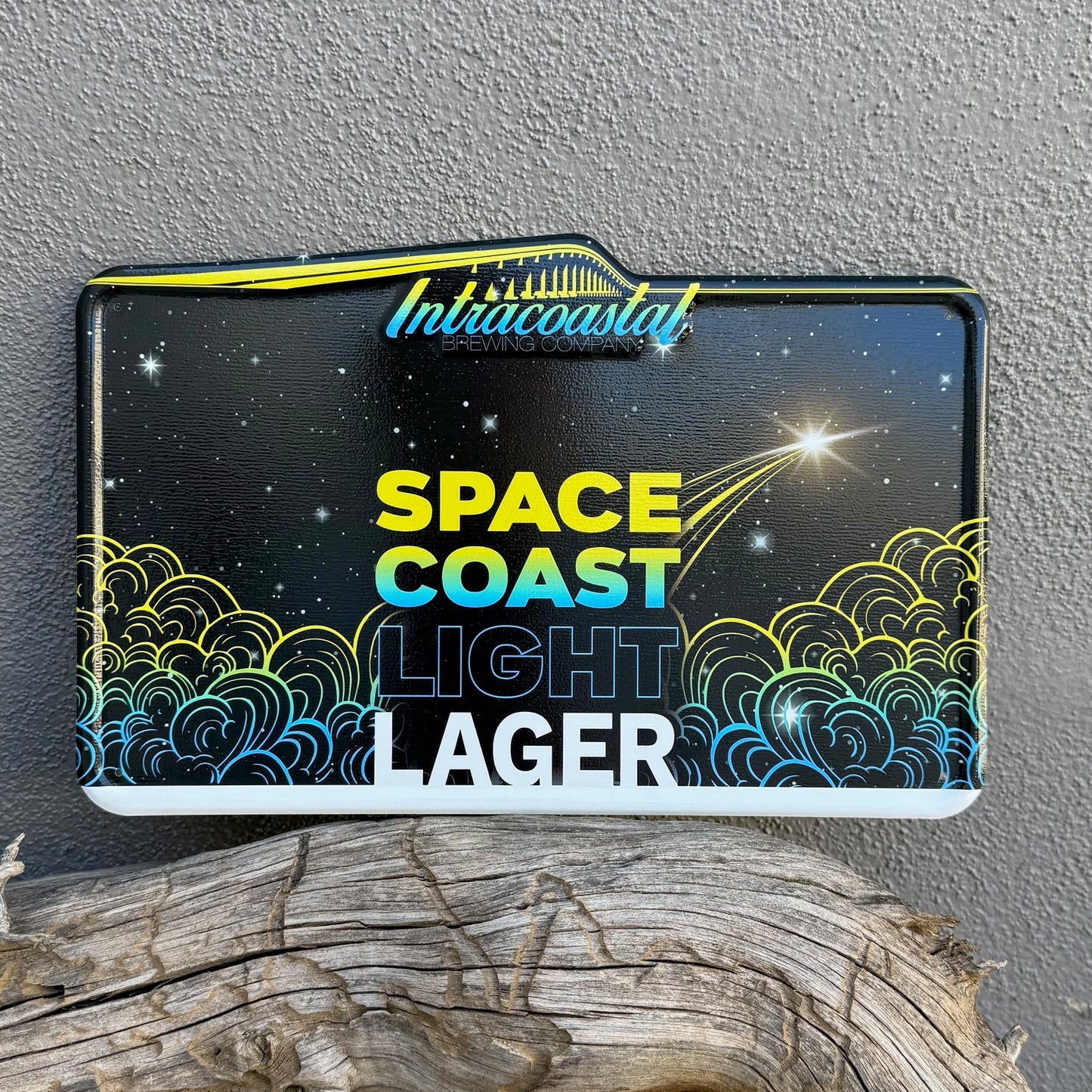 Intracoastal Brewing Co Space Coast Collectible Tin Tacker Metal Beer Sign