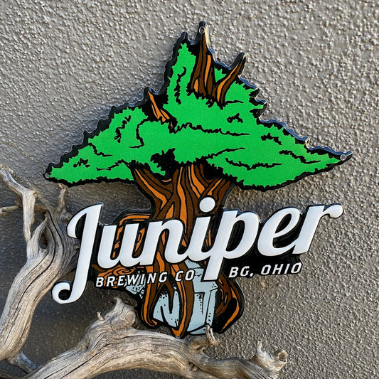 Juniper Brewing Co Mini Tacker Collectible Beer Sign Tin Tacker