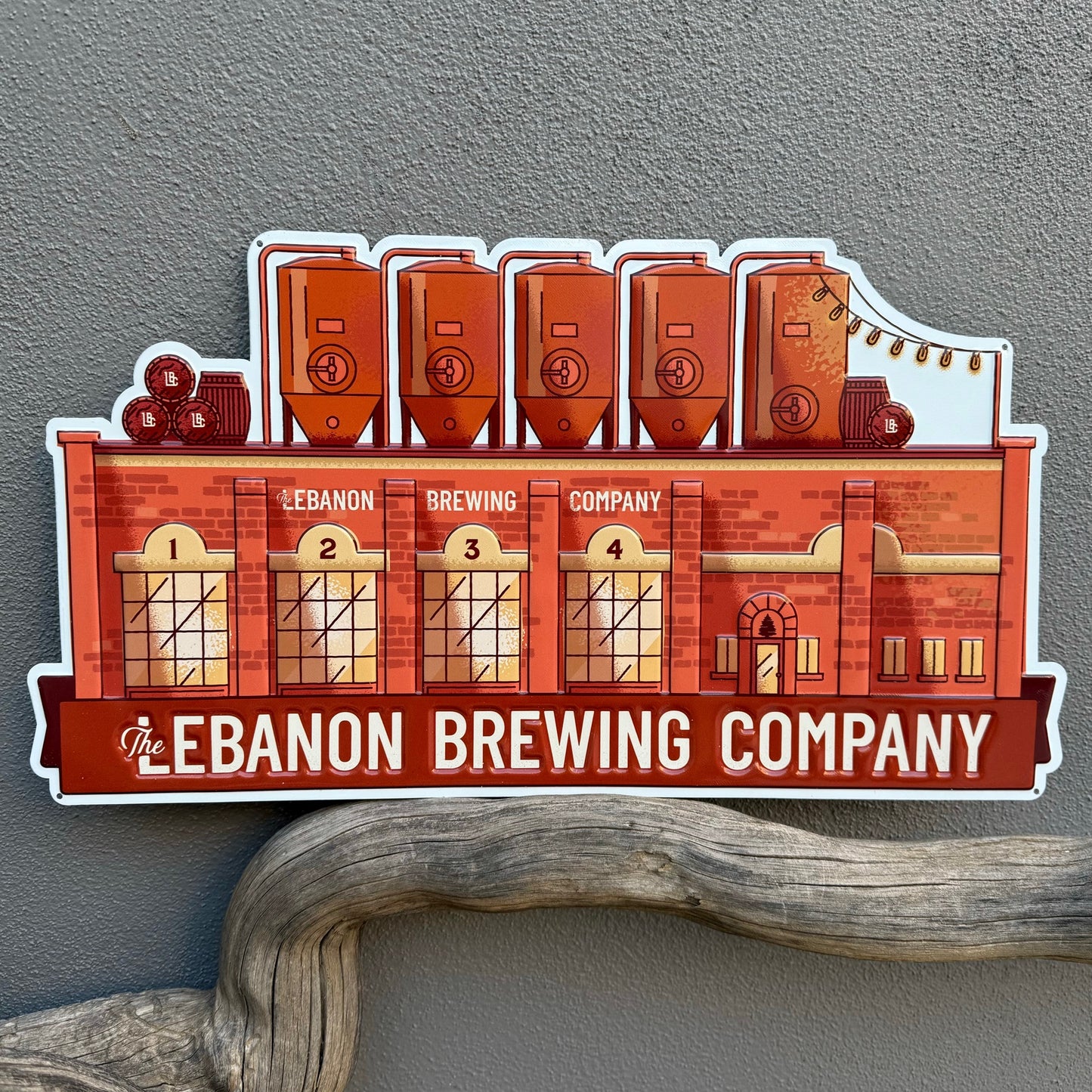 The Lebanon Brewing Co Tin Tacker Metal Beer Sign