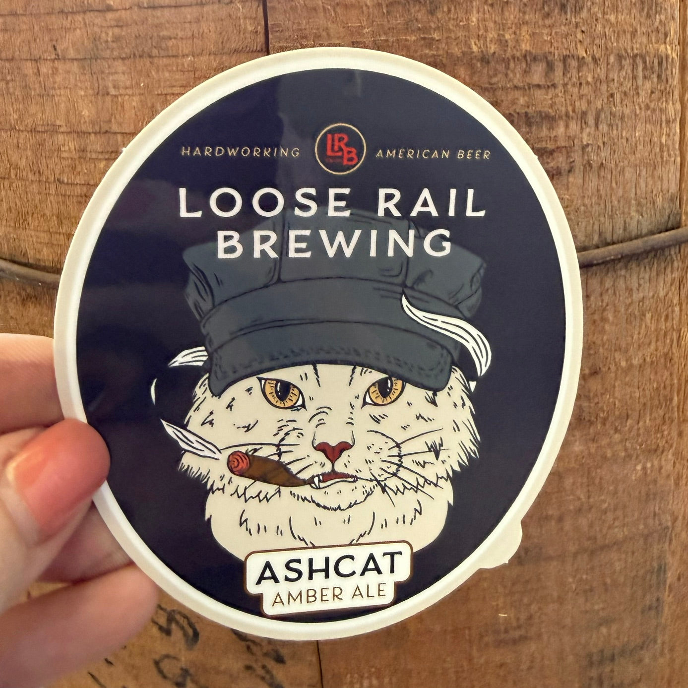 Loose Rail Brewing Co Ashcat Collectible Beer Sticker
