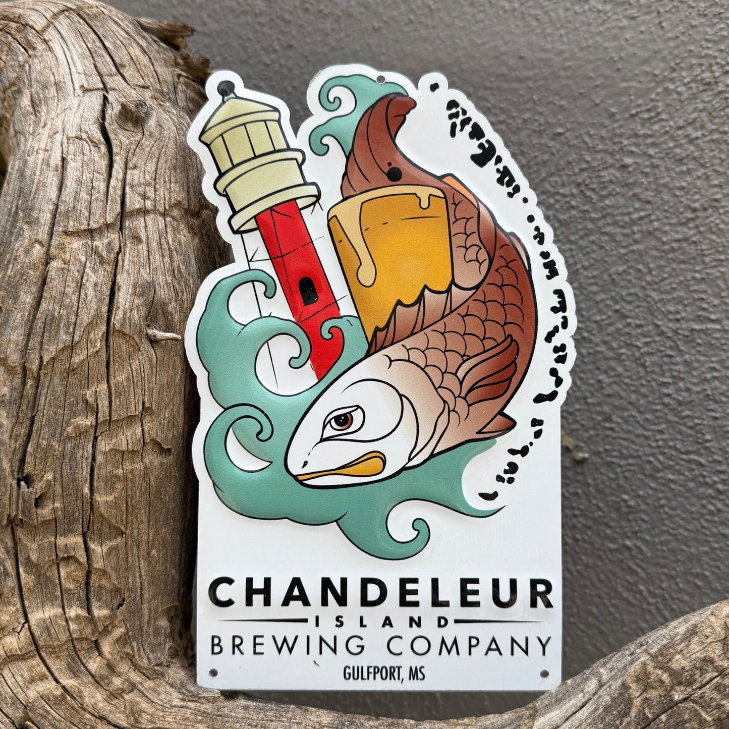 Chandeleur Island Brewing Co Mini Tacker Collectible Beer Sign Tin Tacker