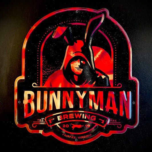 Bunnyman Brewing Co Mini Tacker Collectible Beer Sign Tin Tacker