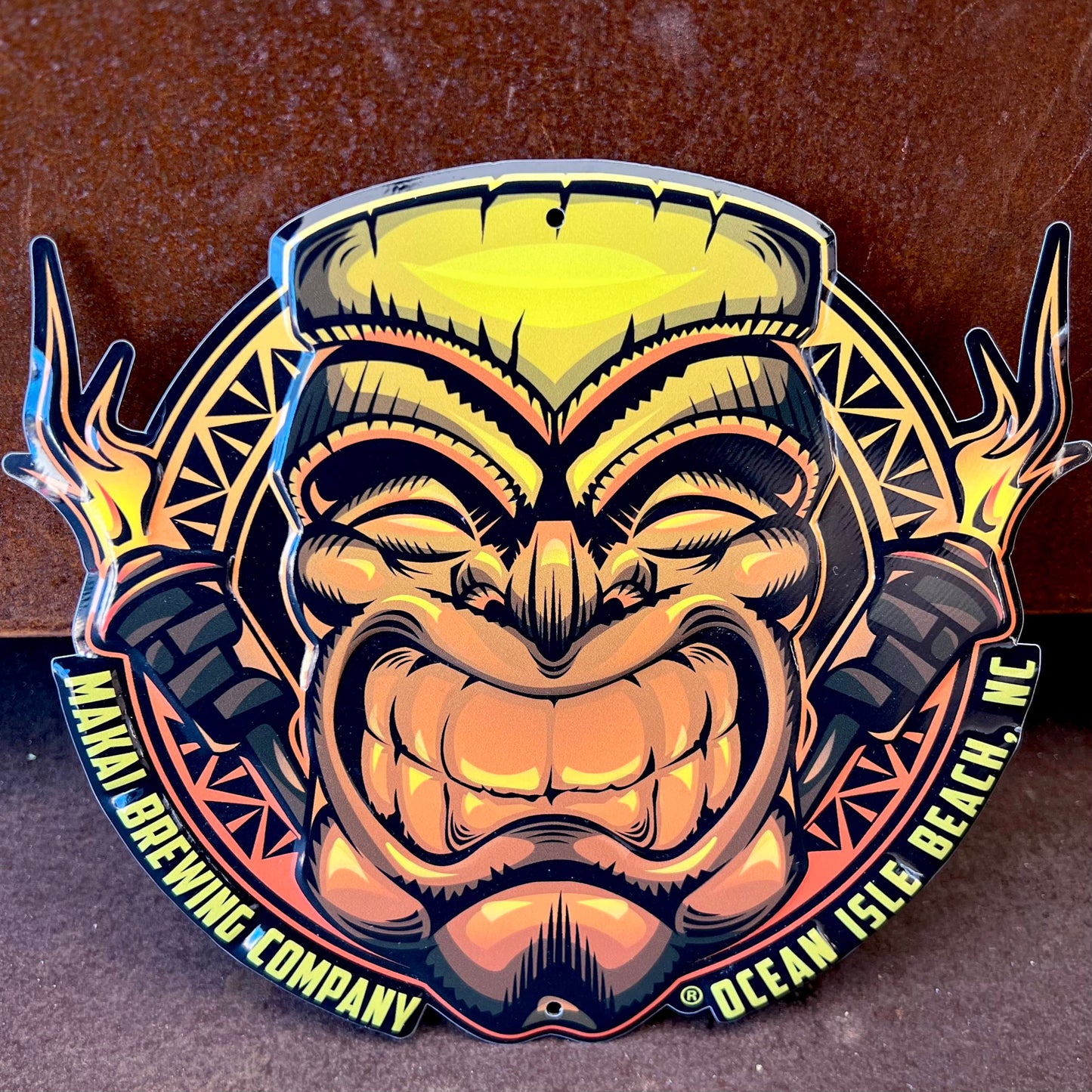 Makai Brewing Co Mini Tacker Collectible Beer Sign Tin Tacker