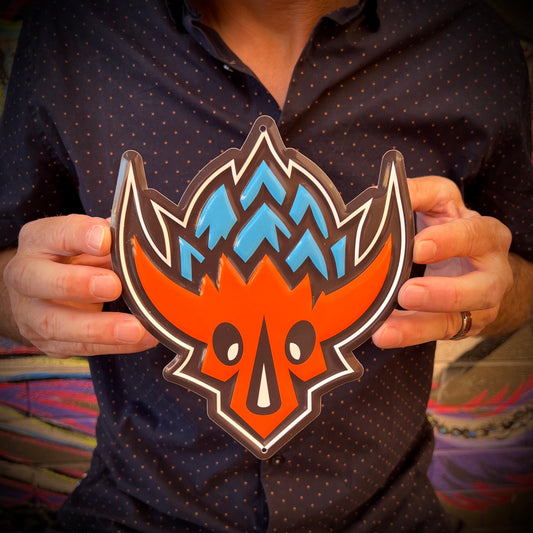 Ramblebine Brewing Co "Tricerahops" Mini Tacker Collectible Beer Sign Tin Tacker