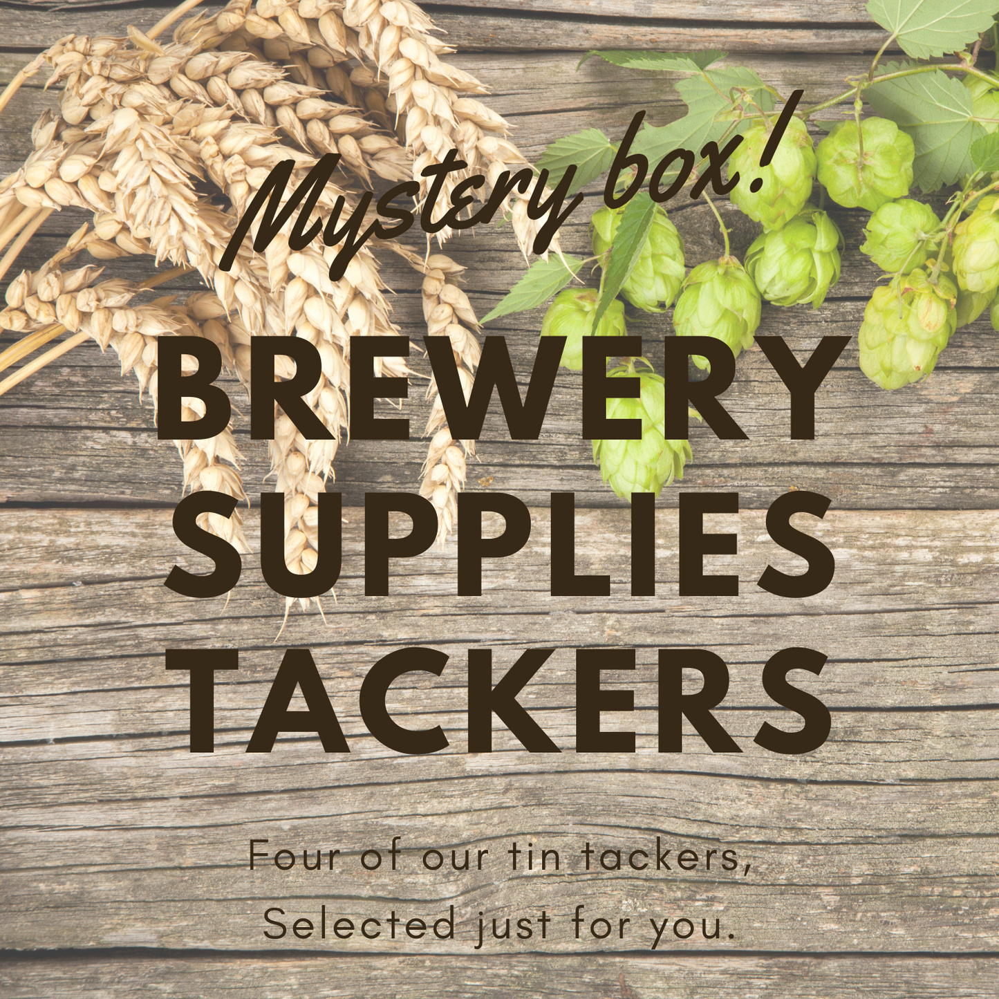 Beer Supplies Tin Tackers Mystery Box: Set of 4 Collectible Malt Signs