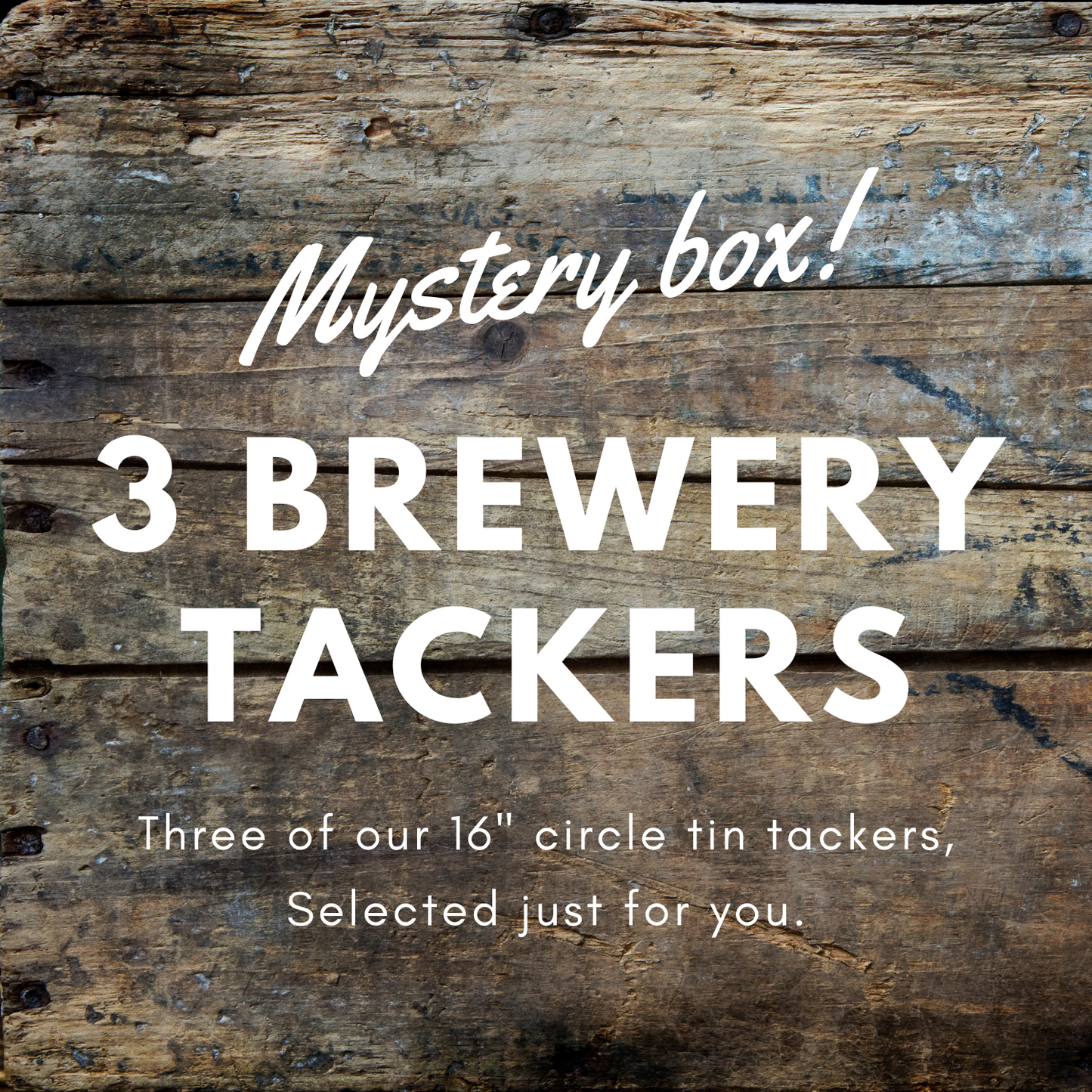 Brewery Tin Tackers Mystery Box: Set of 3 Round Collectible Beer Signs