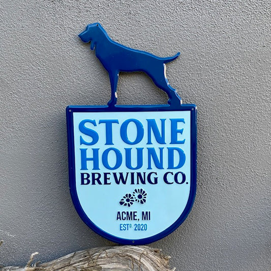 Stone Hound Brewing Co Tin Tacker Metal Beer Sign