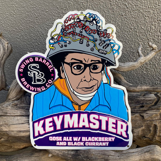 Swing Barrel Brewing Co "Keymaster" Mini Tacker Collectible Beer Sign Tin Tacker