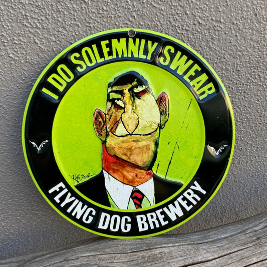 Flying Dog Brewery "The Truth" Mini Tacker Collectible Beer Sign Tin Tacker