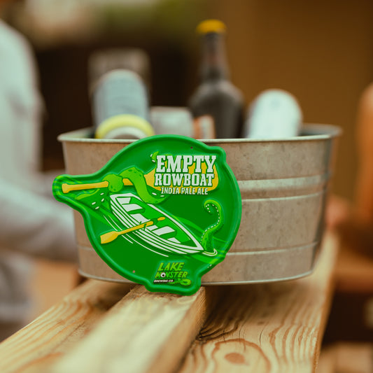 Lake Monster Brewing Co "Empty Rowboat" Mini Tacker Collectible Beer Sign Tin Tacker