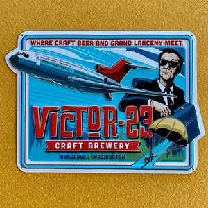Victor-23 Craft Brewery Tin Tacker Metal Beer Sign