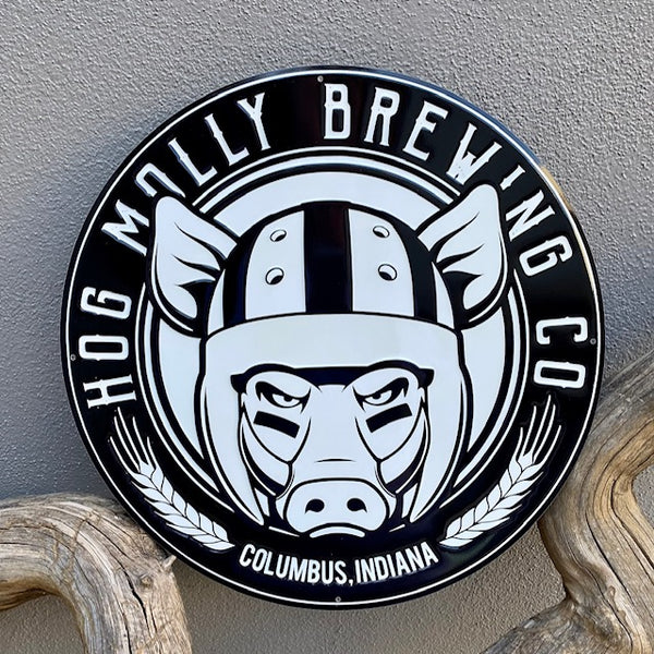 Hog Molly Brewing Co Tin Tacker Metal Beer Sign Tin Tackers