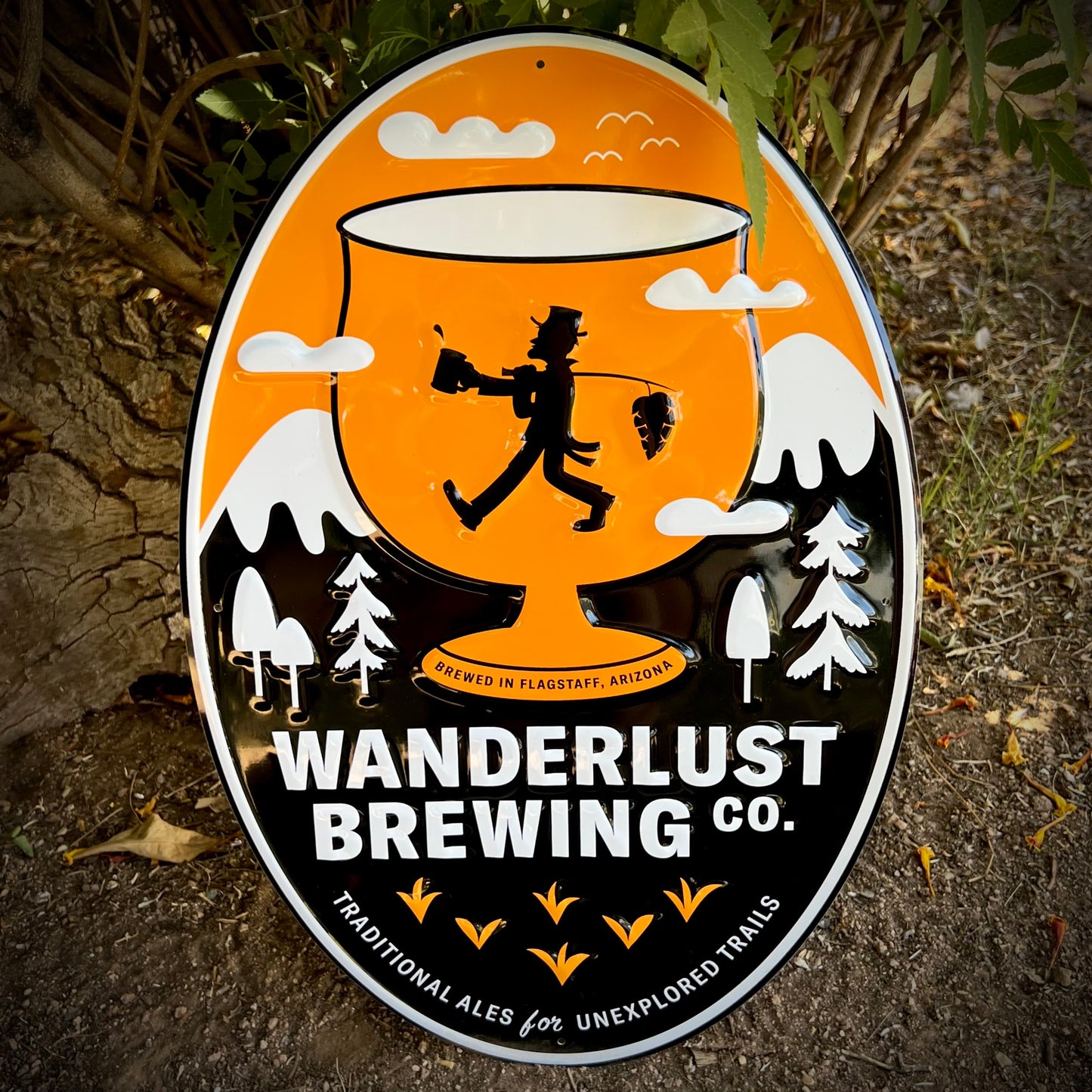 Wanderlust Brewing Co Tin Tacker Metal Beer Sign