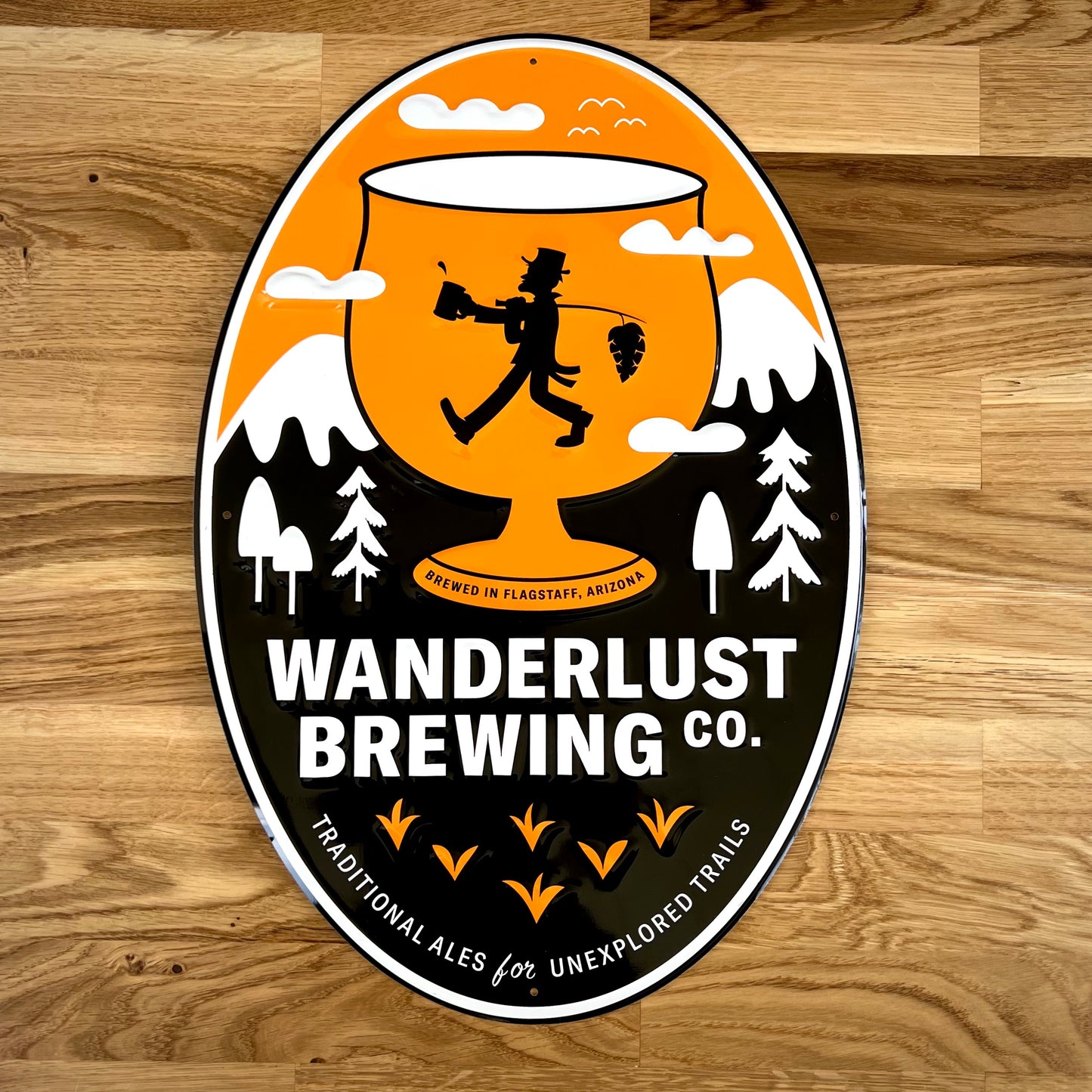 Wanderlust Brewing Co Tin Tacker Metal Beer Sign