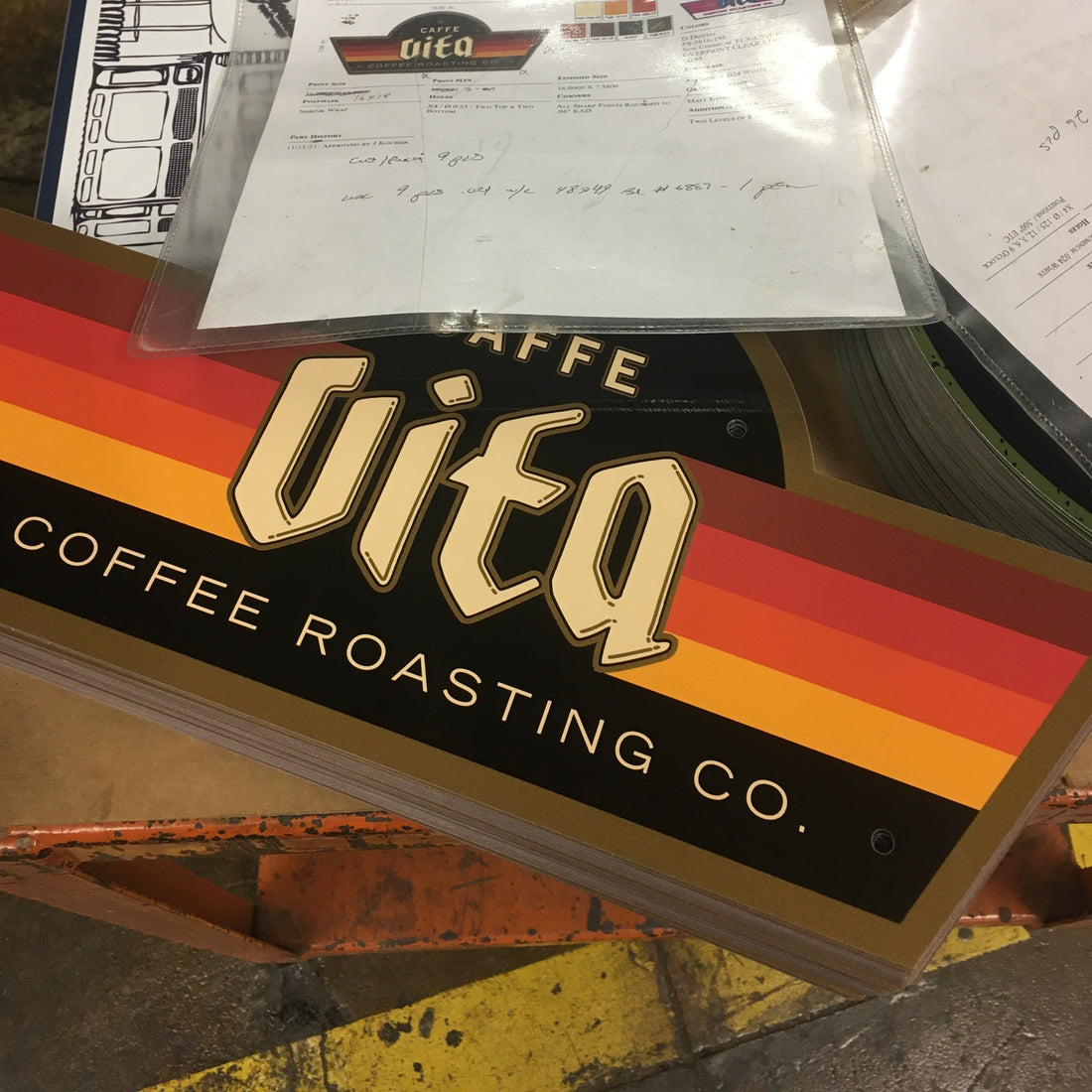 Caffe Vita Coffee Roasting Co Tin Tacker Metal Sign