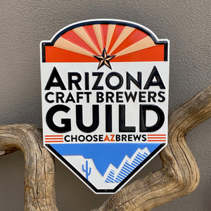Arizona Craft Brewers Guild "Choose AZ Brews" Tin Tacker Metal Beer Sign