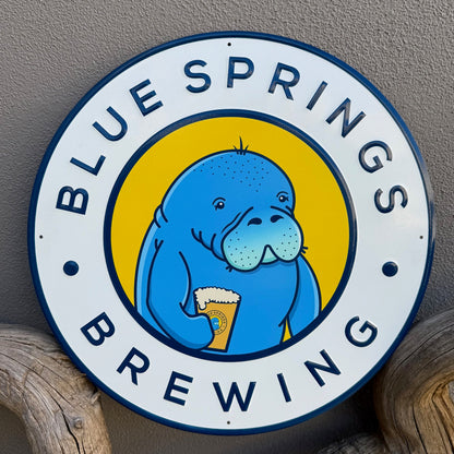 Blue Springs Brewing Co Collectible Tin Tacker Metal Beer Sign