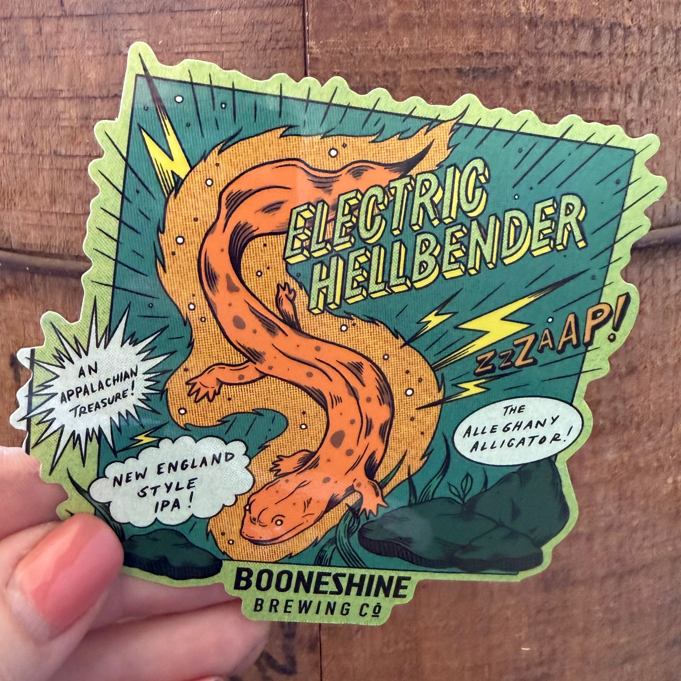 Booneshine Brewing Co Electrical Hellbender Collectible Beer Sticker