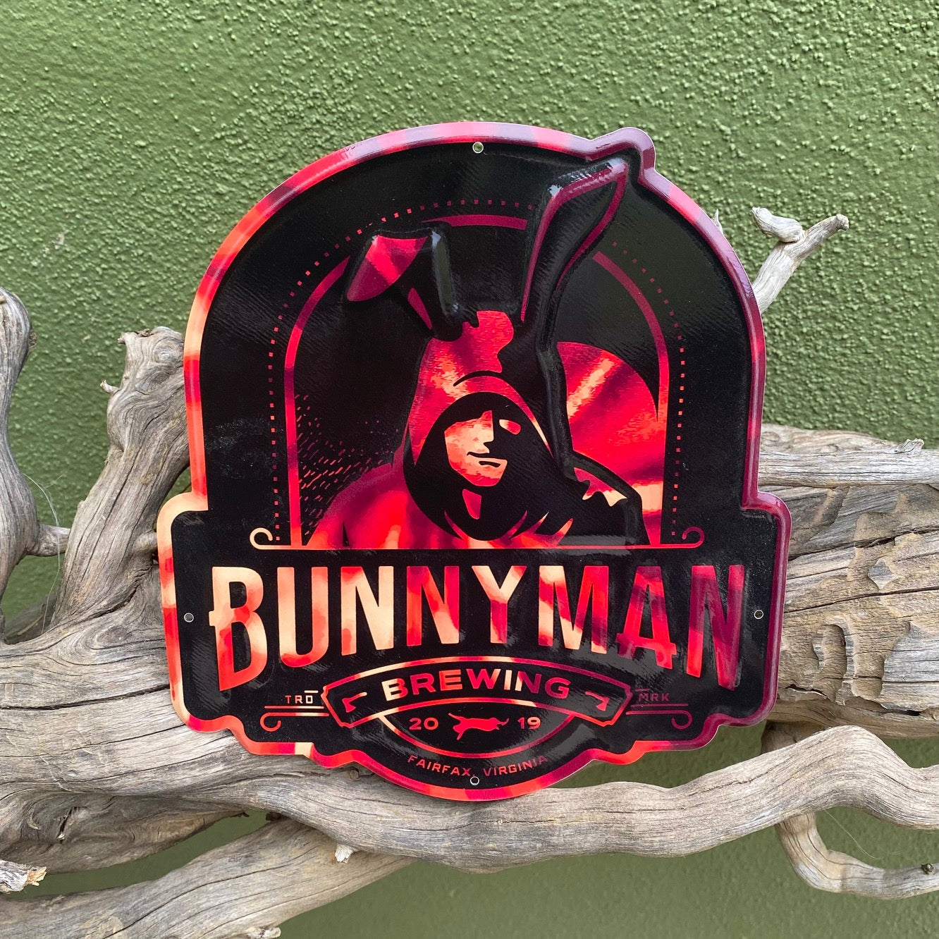 Bunnyman Brewing Co Mini Tacker Collectible Beer Sign Tin Tacker