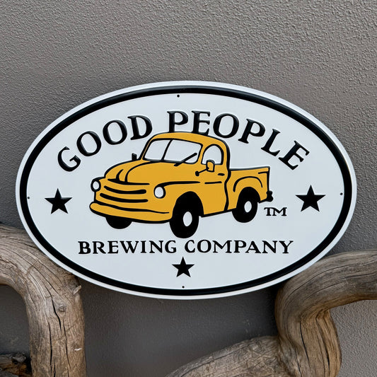 Good People Brewing Co Oval Tin Tacker Collectible Metal Beer Sign