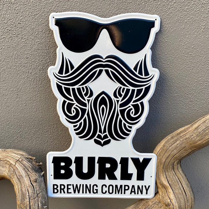 BURLY Brewing Co Tin Tacker Metal Beer Sign