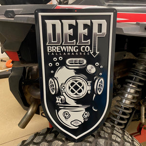 DEEP Brewing Co Logo Tin Tacker Metal Beer Sign