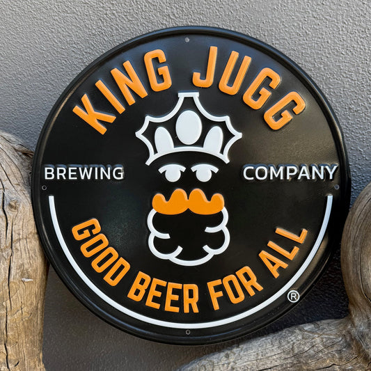 King Jugg Brewing Co Collectible Tin Tacker Metal Beer Sign