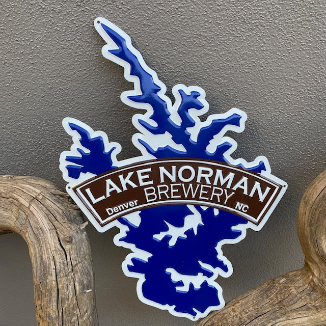 Lake Norman Brewery Tin Tacker Metal Beer Sign