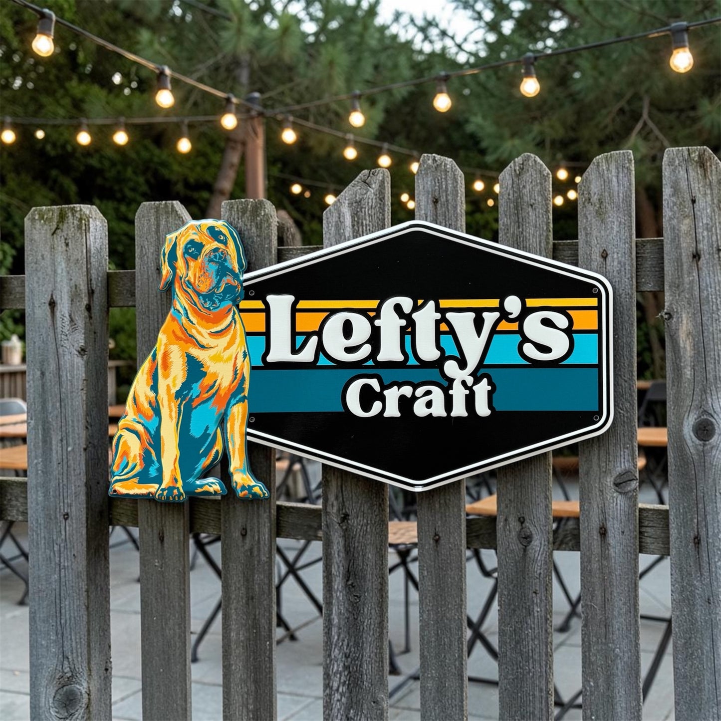 Lefty's Craft Collectible Tin Tacker Metal Beer Sign