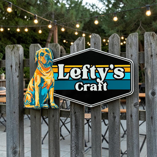 Lefty's Craft Collectible Tin Tacker Metal Beer Sign
