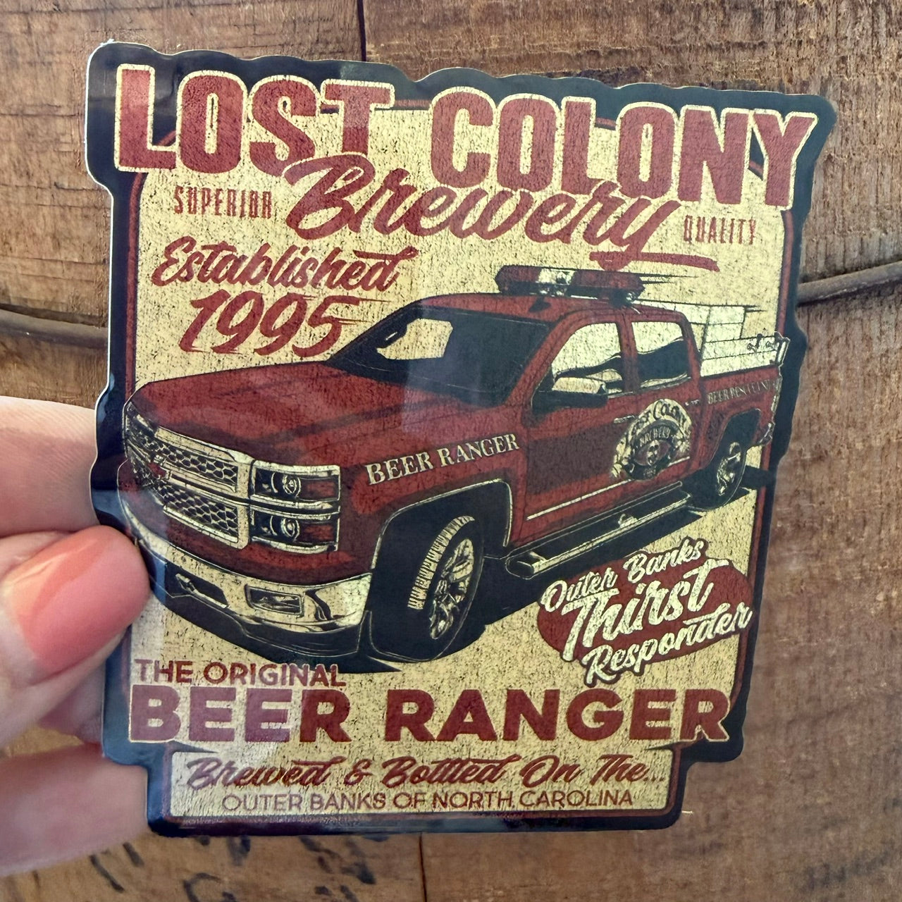 Lost Colony Brewery Beer Ranger Collectible Beer Sticker