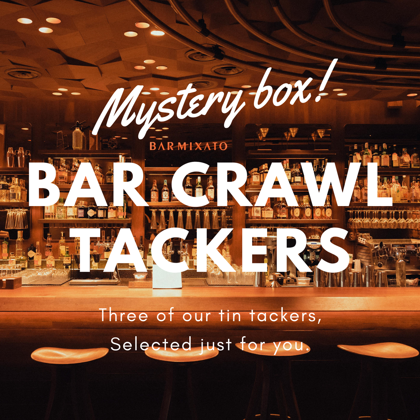 Bar Crawl Tin Tackers Mystery Box: Set of 3 Collectible Signs