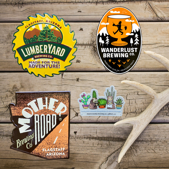 Set of 4 Arizona Craft Beer Signs Tin Tackers