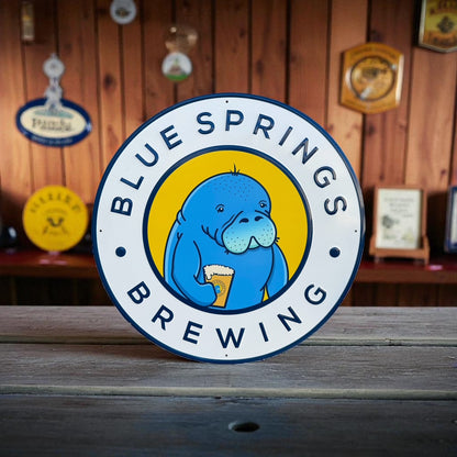Blue Springs Brewing Co Collectible Tin Tacker Metal Beer Sign