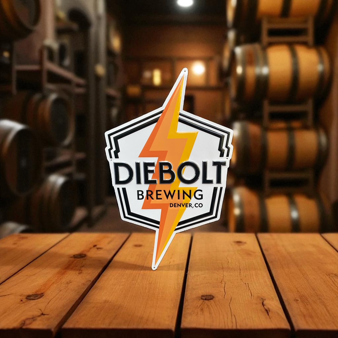 Diebolt Brewing Co Tin Tacker Metal Beer Sign