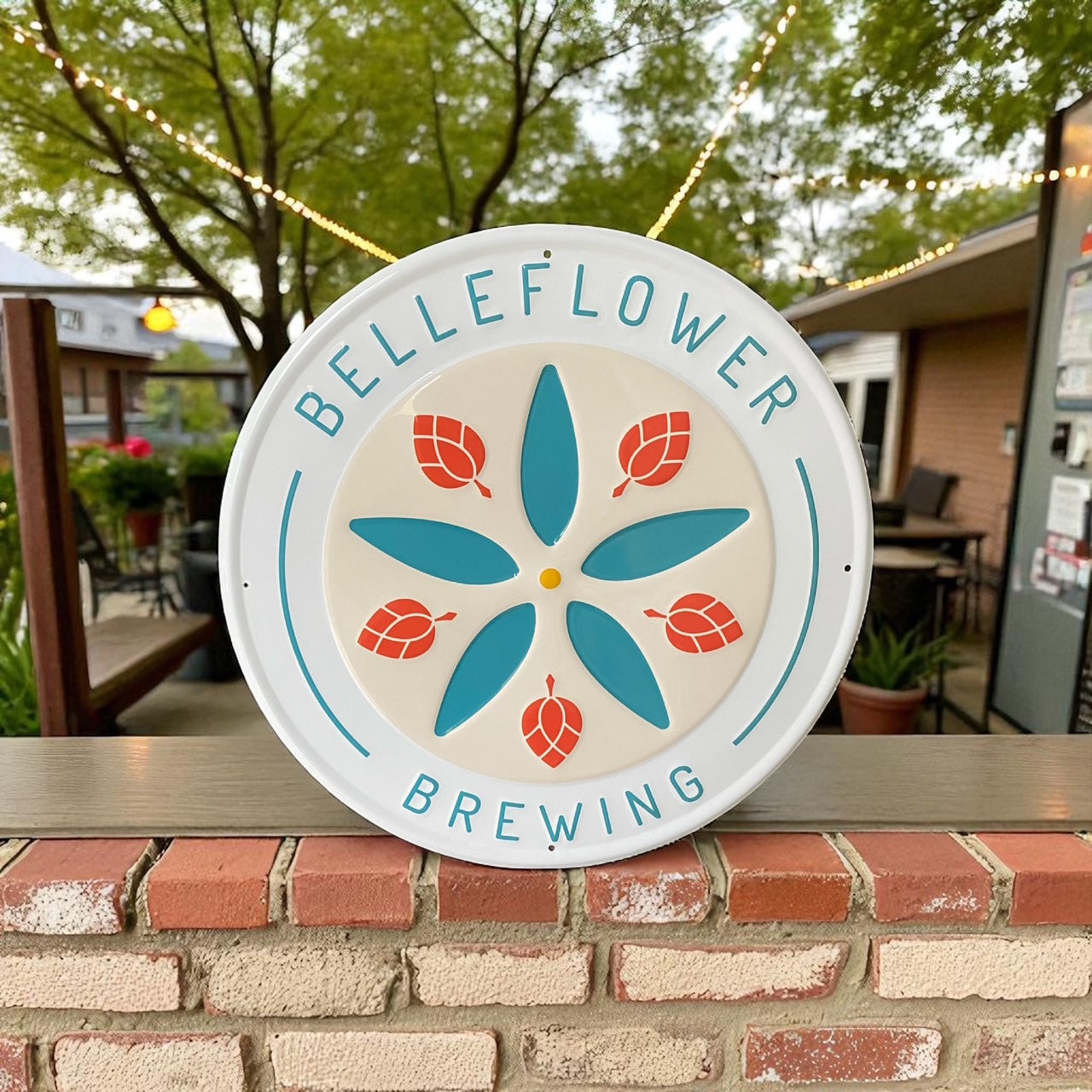 Belleflower Brewing Co Tin Tacker Metal Beer Sign