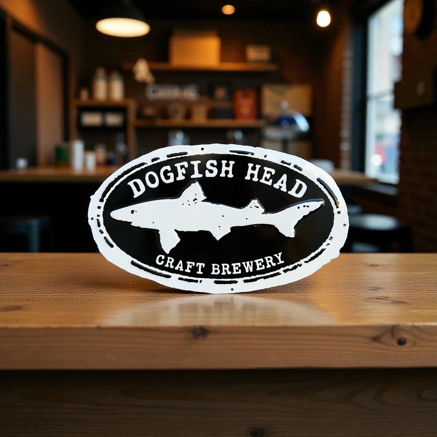 Dogfish Head Craft Brewery Collectible Tin Tacker Metal Beer Sign
