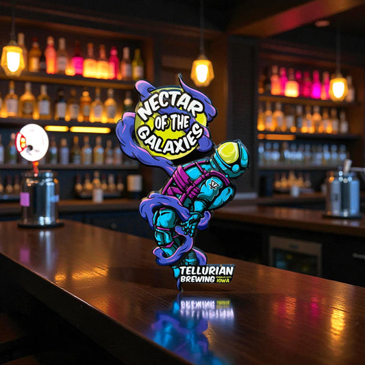 Tellurian Brewing Co  "Nectar of the Galaxies" Collectible Tin Tacker Metal Beer Sign