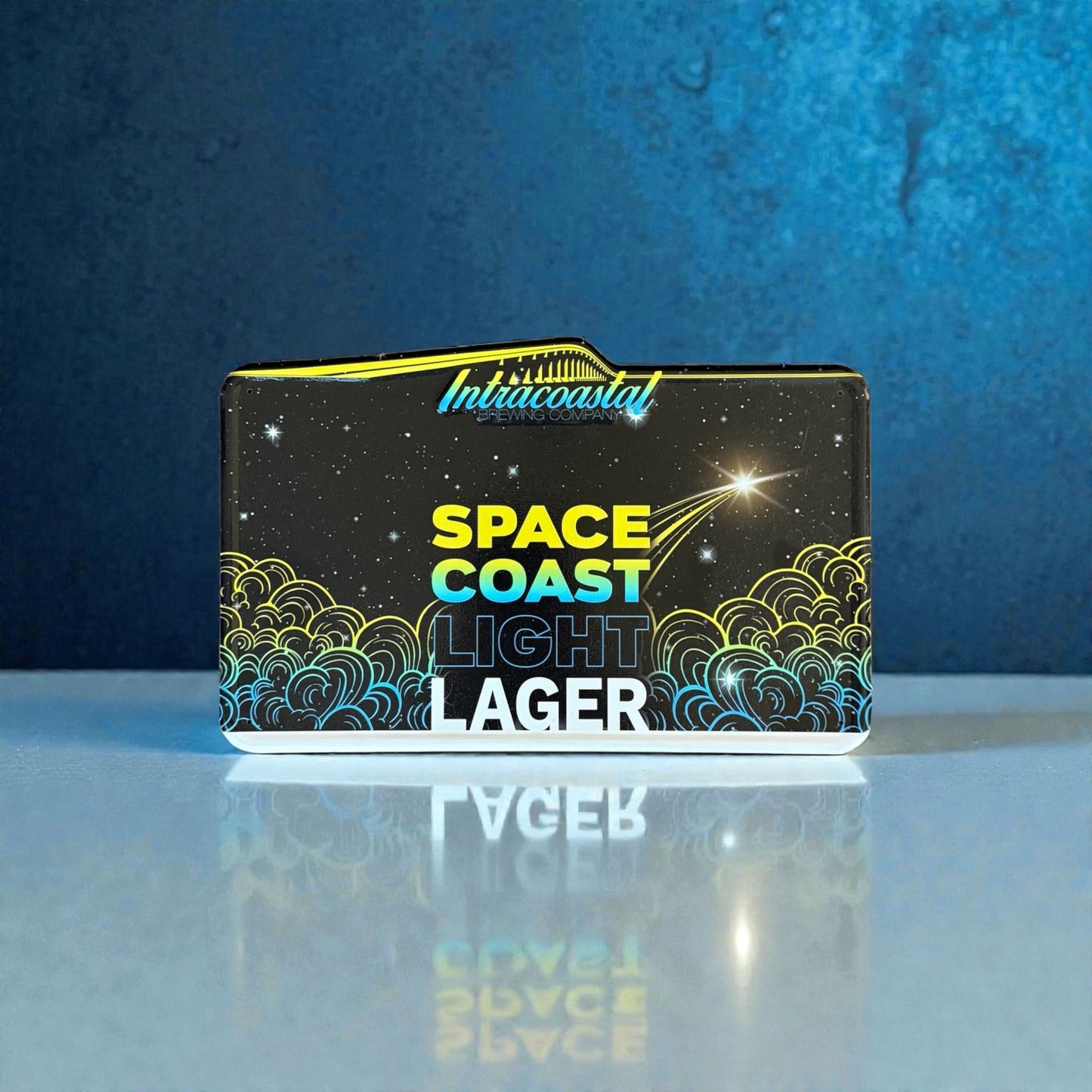 Space-Themed Collectible Beer Signs Tin Tackers - Set of 4