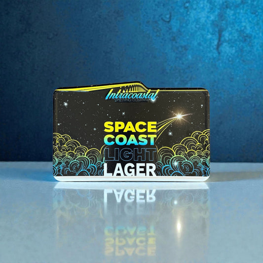 Intracoastal Brewing Co Space Coast Collectible Tin Tacker Metal Beer Sign