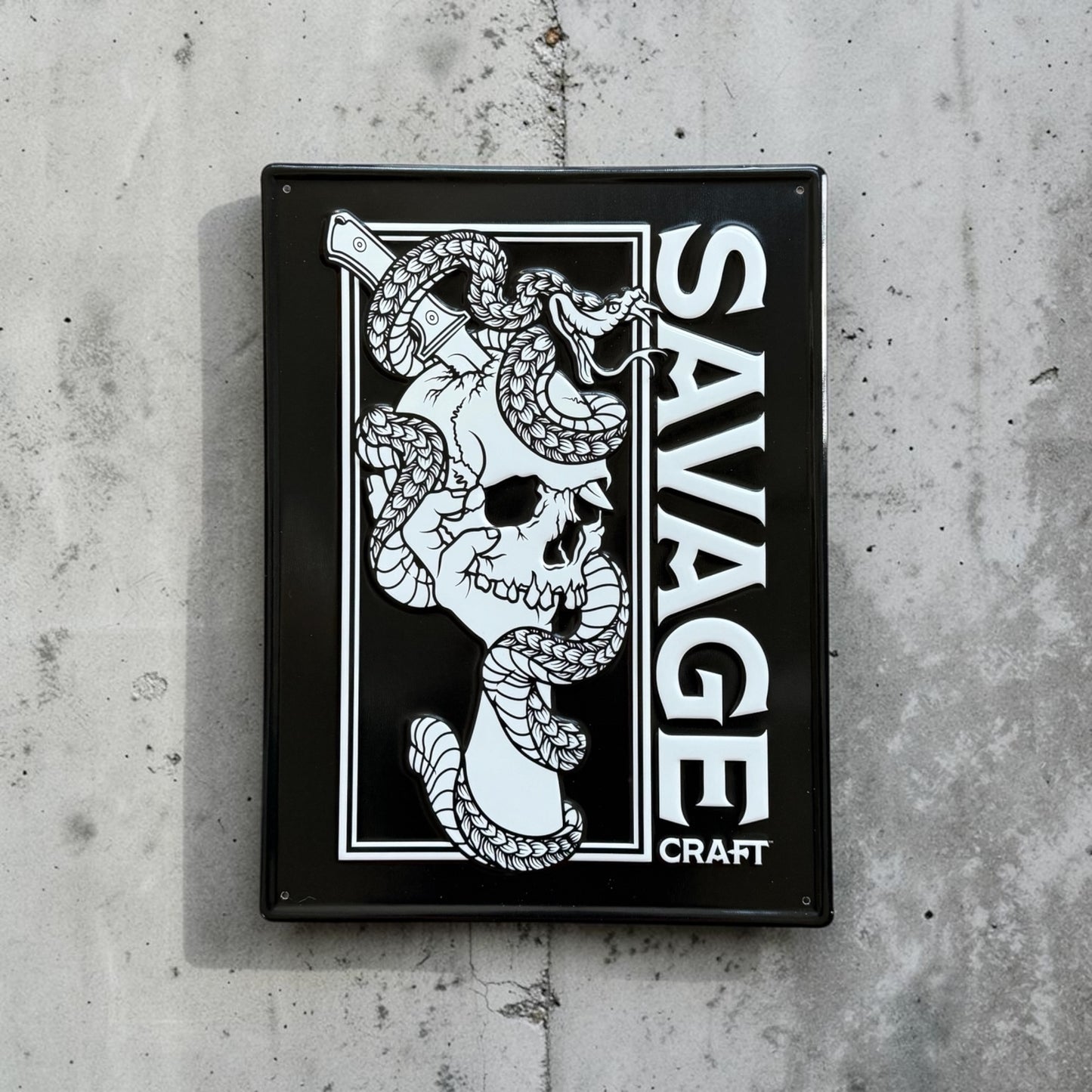 Savage Craft Ale Works Collectible Tin Tacker Metal Beer Sign