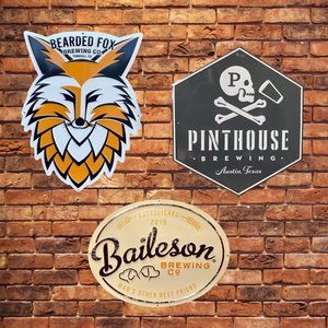 Set of 3 Texas Breweries Craft Beer Signs Tin Tackers
