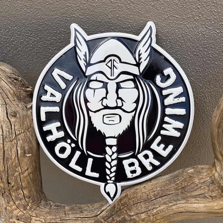Valholl Brewing Co Tin Tacker Metal Beer Sign