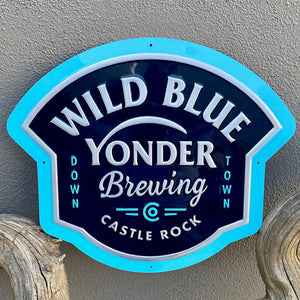 Wild Blue Yonder Brewing Co Tin Tacker Metal Beer Sign