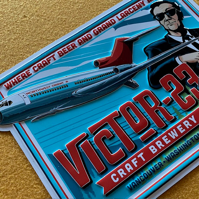 Victor-23 Craft Brewery Tin Tacker Metal Beer Sign