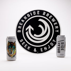 Breakside Brewery Seek & Enjoy Tin Tacker Metal Beer Sign